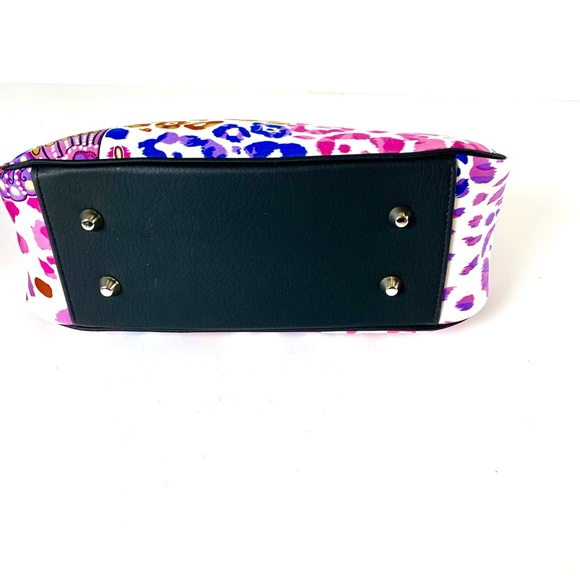 Handbag colorful Butterfly Print Zip closure inside pockets shoulder strap - Picture 10 of 11